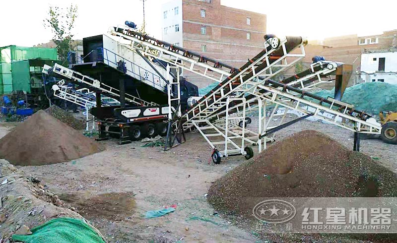 建筑垃圾破碎現(xiàn)場實拍